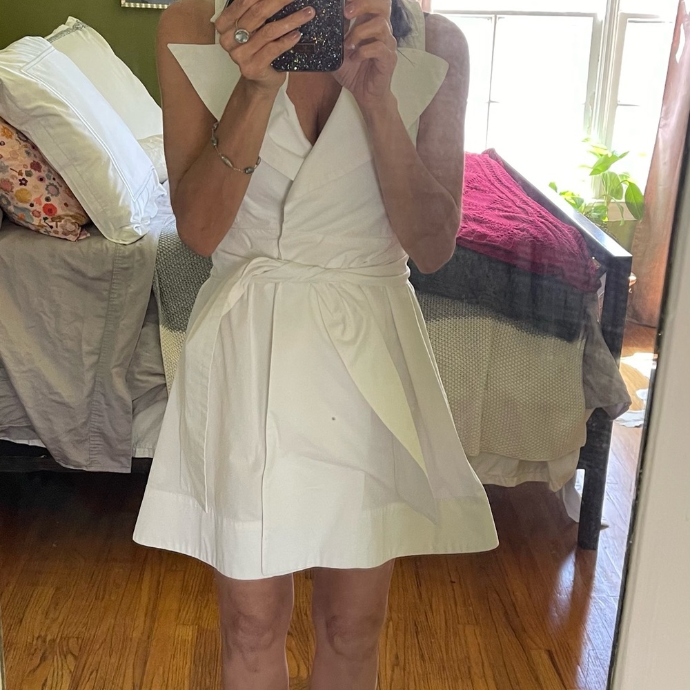 Elegant White Wrap Dress